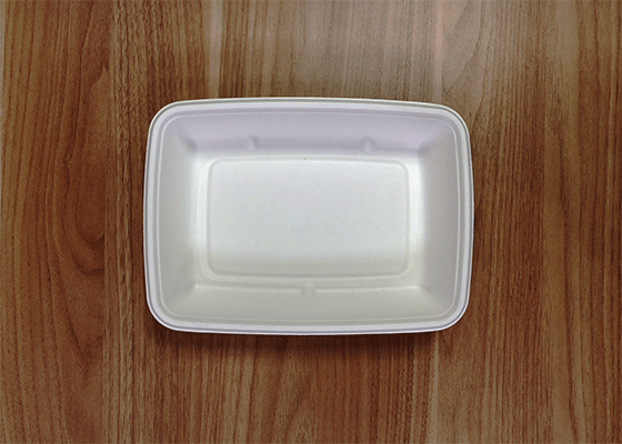 泰國(guó)工廠(chǎng)大量現(xiàn)貨供應(yīng)：紙漿模塑餐具; 9×6.5英寸盒子
